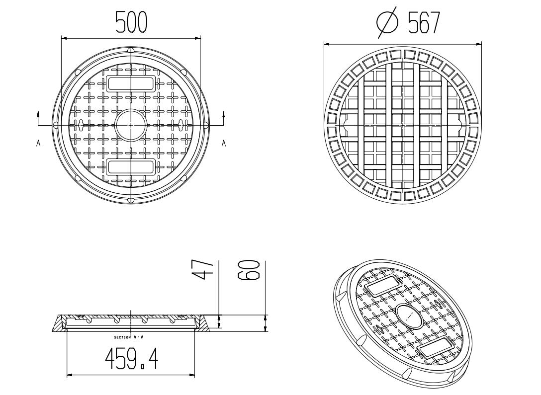 Round manhole cover