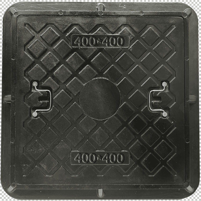 400*400/500*500/600*600 EN124 FRP BMC Composite Manhole cover and Frame in Square Shape Chinese Manufacturer Direct Sale