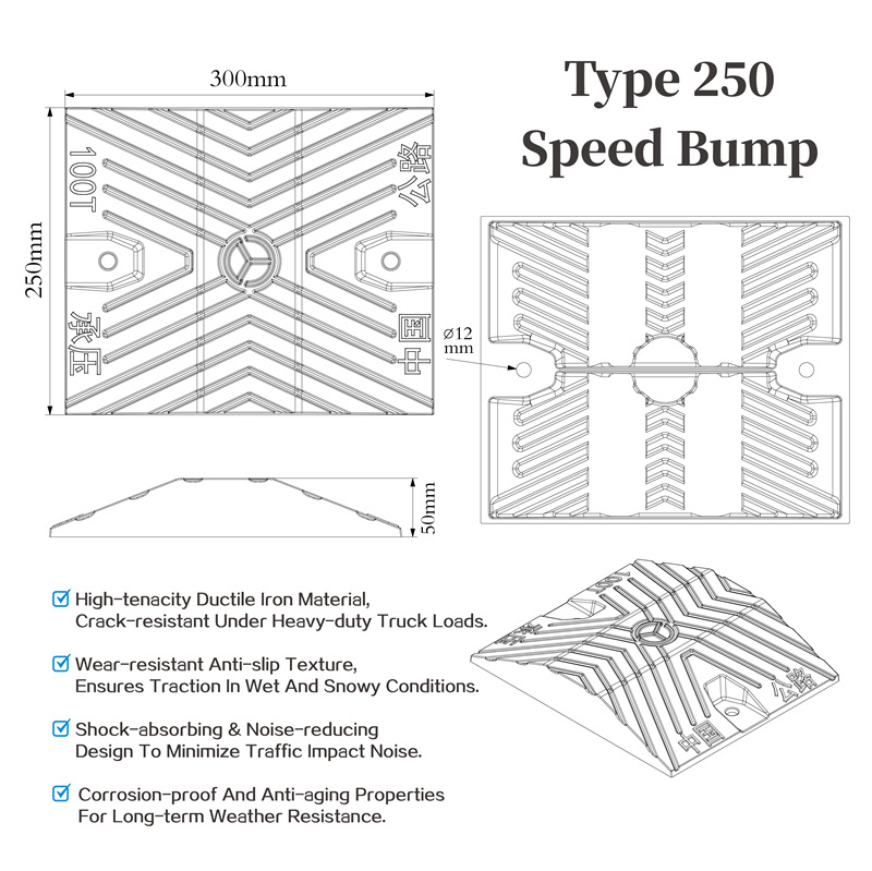 Cast iron speed bump